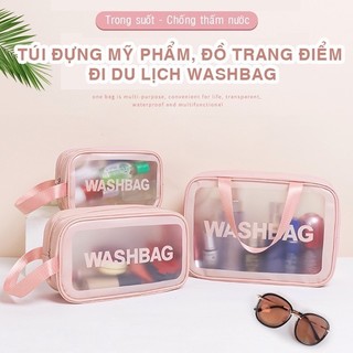 Set 3 túi đựng mỹ phẩm du lịch thời trang trong suốt
