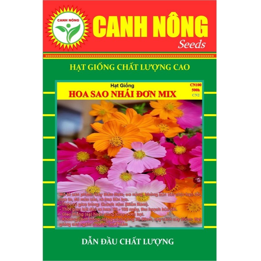 Hạt giống Hoa Trồng Chậu, mùa vụ quanh năm, nhiều màu sắc, nhiều kích thước - Hạt giống CANH NÔNG