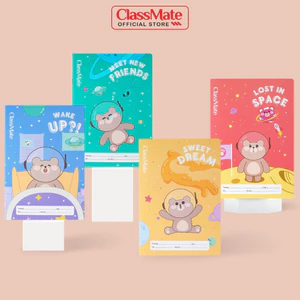 Vở 4 Ô Li Classmate Vở Ô Li 100gsm Không Lem Mặt Sau 120 Trang Vở 4 Oly (2.5x2.5mm) Gấu Nâu Cho Bé Cấp NC1-12-006