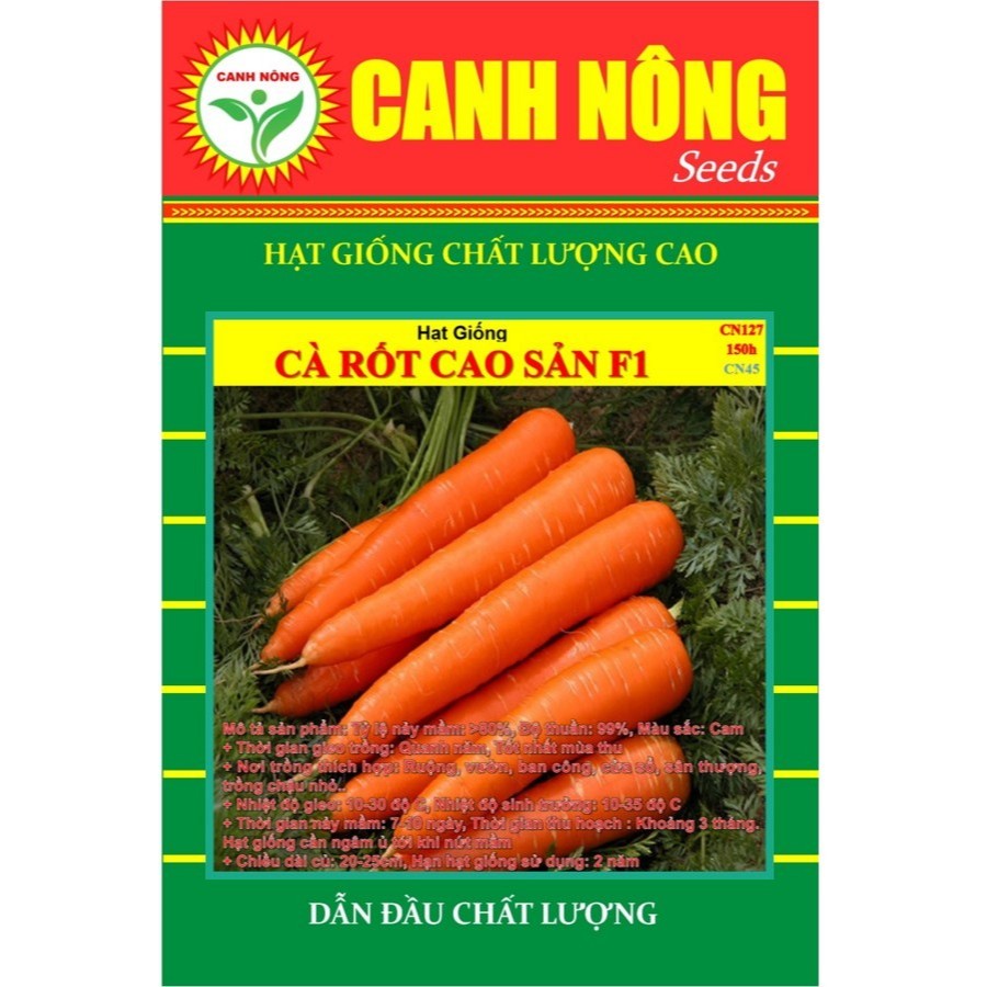 1K Hạt giống Rau Củ Quả trồng quanh năm, nảy mầm tốt, nhanh thu hoạch - Hạt giống CANH NÔNG