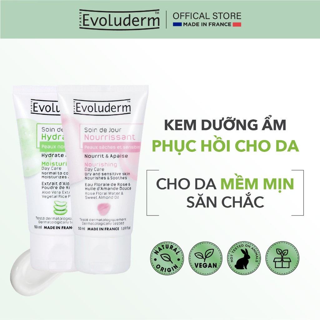 [LIVE] Kem dưỡng ẩm phục hồi và nuôi dưỡng làn da Evoluderm 50ml