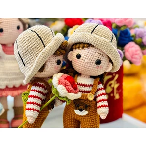 Búp bê len - Đồ chơi cho bé gái-Gift-Handmade-Thủ công-cặp đôi