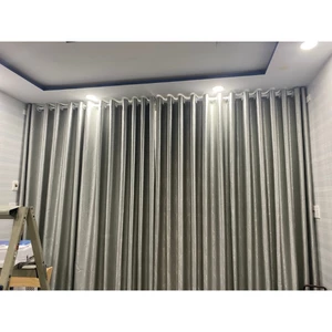 Rèm cửa màu xám bạc, rèm khoen, chống nắng cản sáng 80%, ngăn được hơi máy lạnh, cửa sổ, cửa chính, gác lửng.