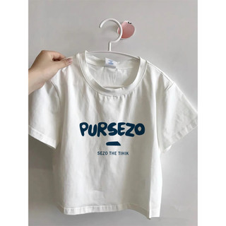 Áo Croptop thun cotton local brand nữ  230gsm pusezo ngắn tay cổ tròn fom rộng [A242]