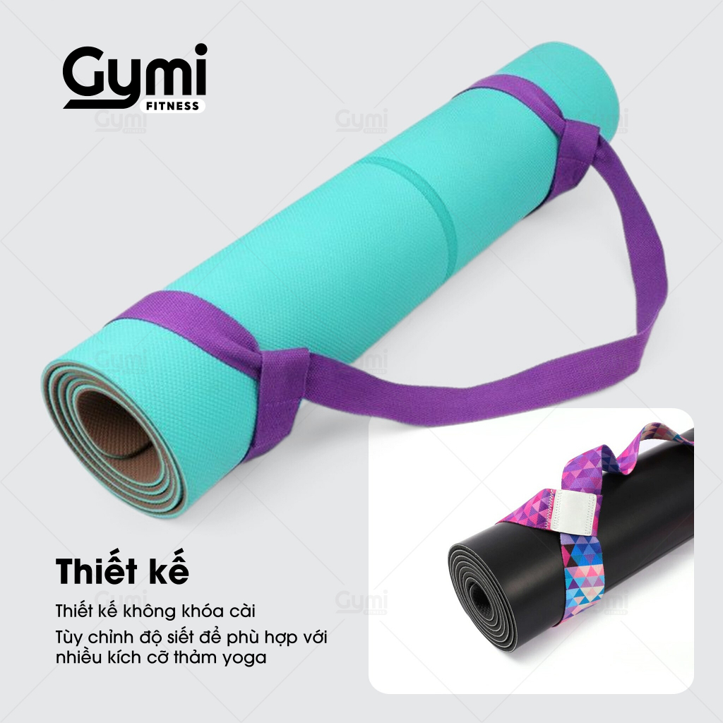 Dây Buộc Thảm Tập Yoga Đeo Vai Kết Hợp Dây Uốn Dẻo Cotton Co Giãn Yoga - Pilates - Gym - BuocTham