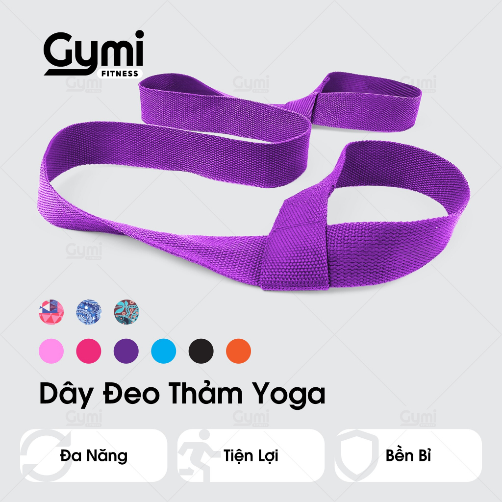 Dây Buộc Thảm Tập Yoga Đeo Vai Kết Hợp Dây Uốn Dẻo Cotton Co Giãn Yoga - Pilates - Gym - BuocTham