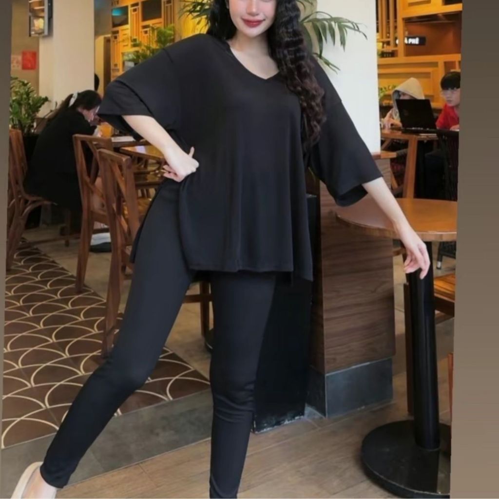 Đồ Bộ Nữ Quần Dài Áo Tay Ngắn Bigsize ESHOP Đồ Mặc Nhà Sang Chảnh - Set Bộ Dài Đẹp Dễ Thương GM68