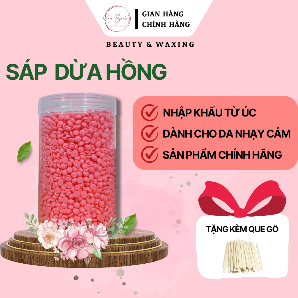 Sáp Wax Lông Dừa Hồng Cao Cấp RARE BEAUTY Chuyên Dùng Cho Da Nhạy Cảm ...