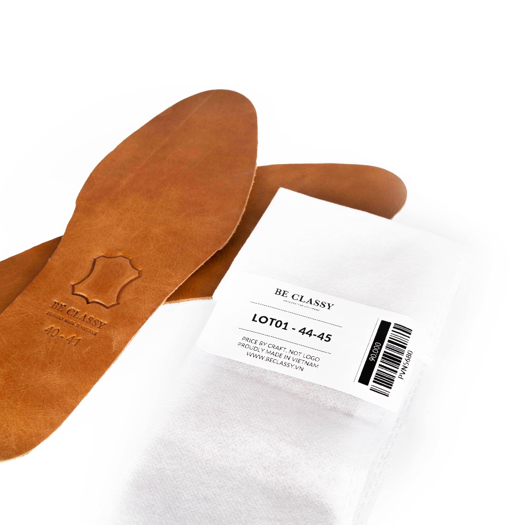 Ảnh Lót Da Giày Tây- Da Bò Mộc Cao Cấp, Thấm Hút mồ Hôi Tốt  - Thương hiệu Be Classy 4