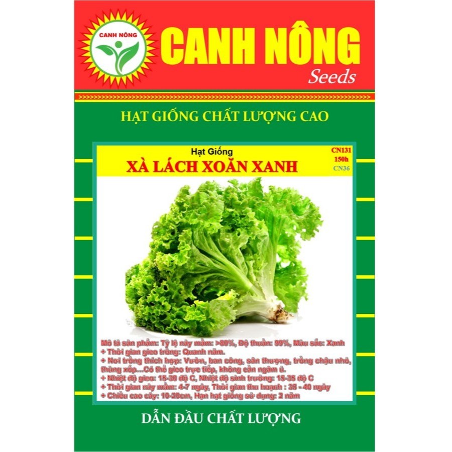 Hạt giống Rau Củ Quả - Rau Ăn LÁ trồng quanh năm, nhanh thu hoạch, ít sâu bệnh - Hạt giống