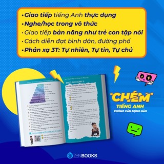 Sách - Chém Tiếng Anh Không Cần Động Não - Vũ Vi Bình  (Bino chém tiếng Anh)
