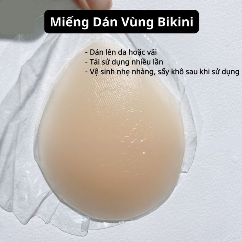 Miếng dán silicon che rãnh vùng kín chống lộ hàng khi mặc đồ bơi, bikini, legging tập gym 212