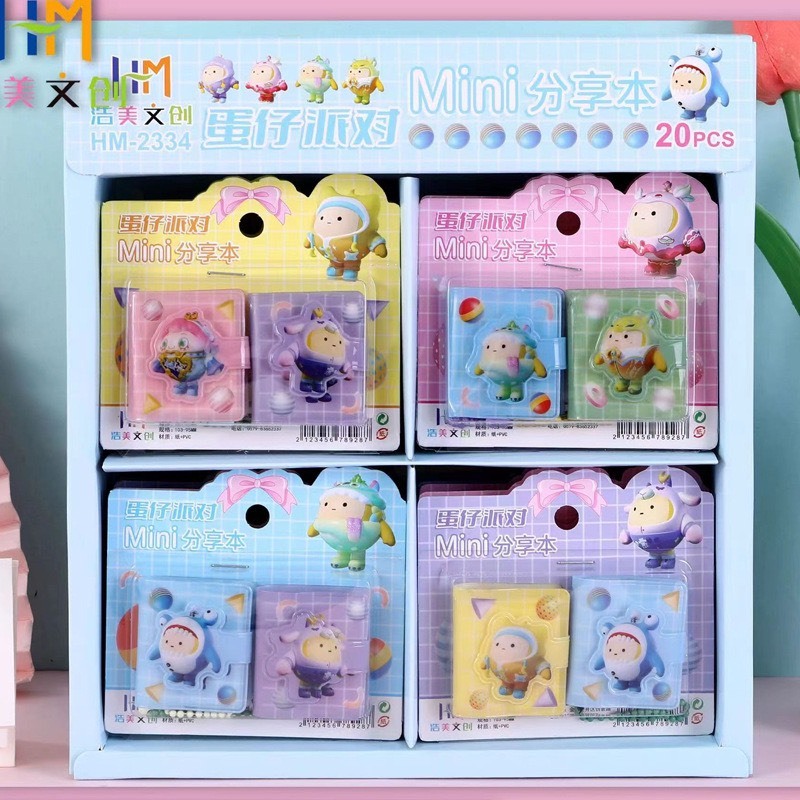 Sổ Tay mini ghi chép note book dễ thương nhiều trang màu sắc xinh xắn có kèm móc treo