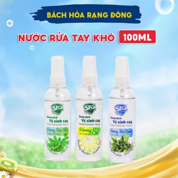 Nước rửa tay khô cao cấp SPCa 100ml diệt khuẩn 99,9% dưỡng ẩm không gây khô hại da tay