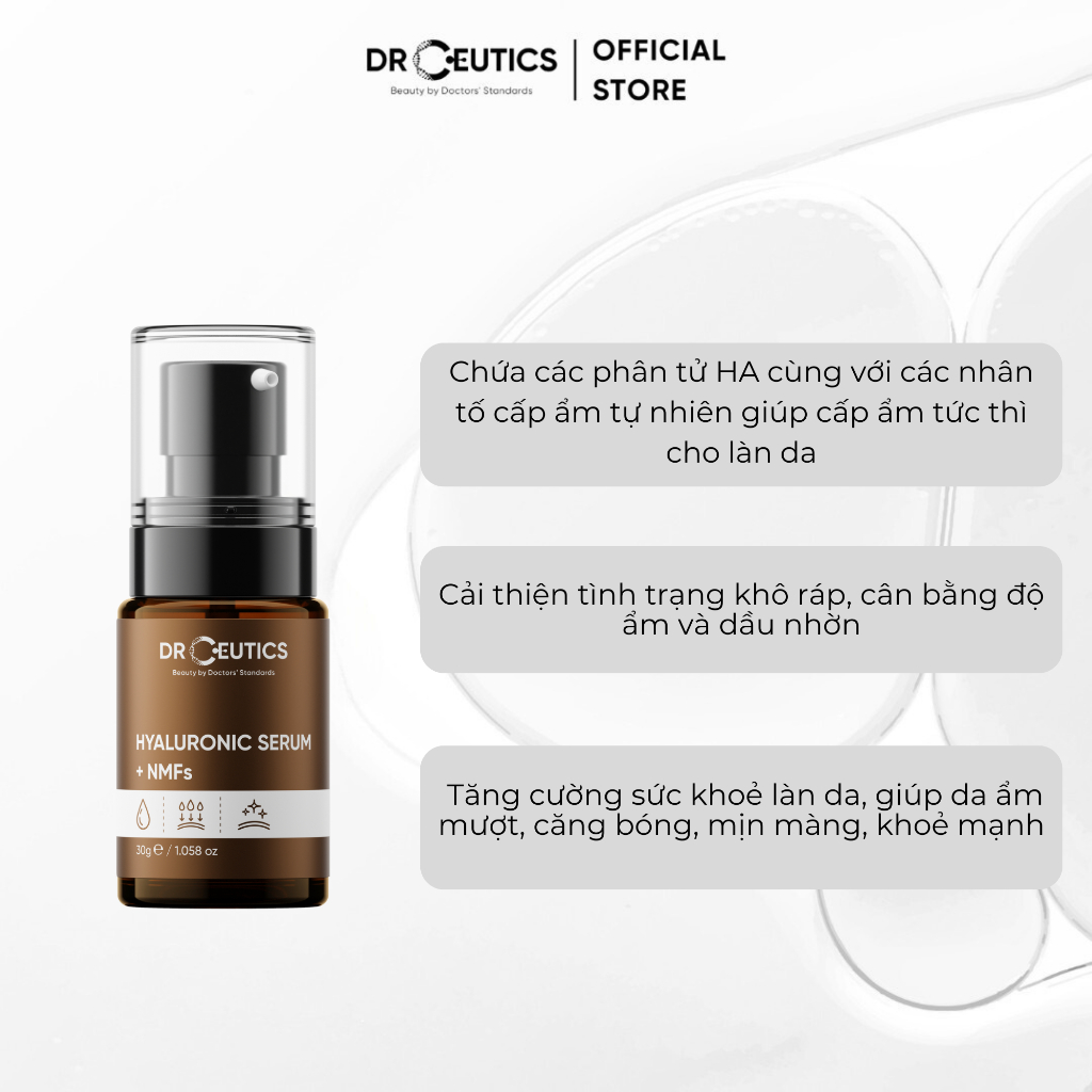 Ảnh DRCEUTICS Tinh Chất HA Drceutics Cấp Ẩm Và Căng Bóng Da Hyaluronic Acid + NMFs 30ml 3