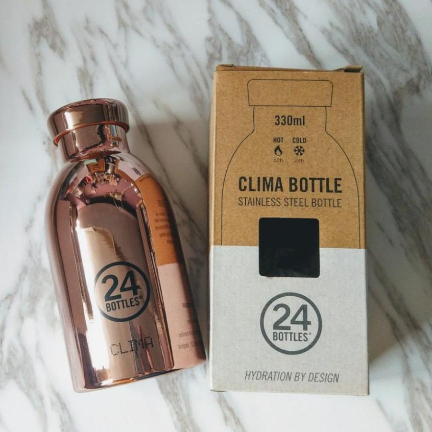 Ảnh Bình giữ nhiệt chân không 24Bottles 330ml chất liệu thép không gỉ màu Rose Gold 3