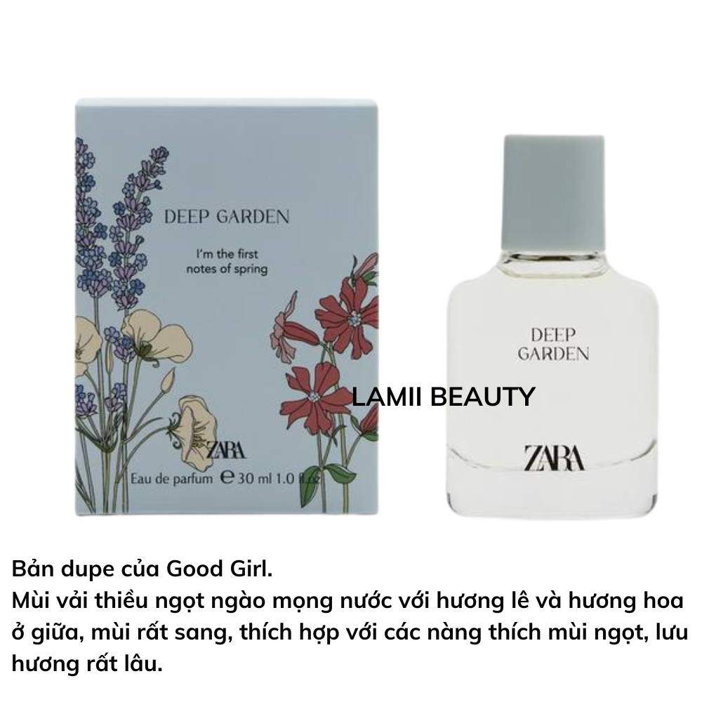Set Nước Hoa ZARA EDP Lightly Bloom/ Deep Garden/ Nude bouquet