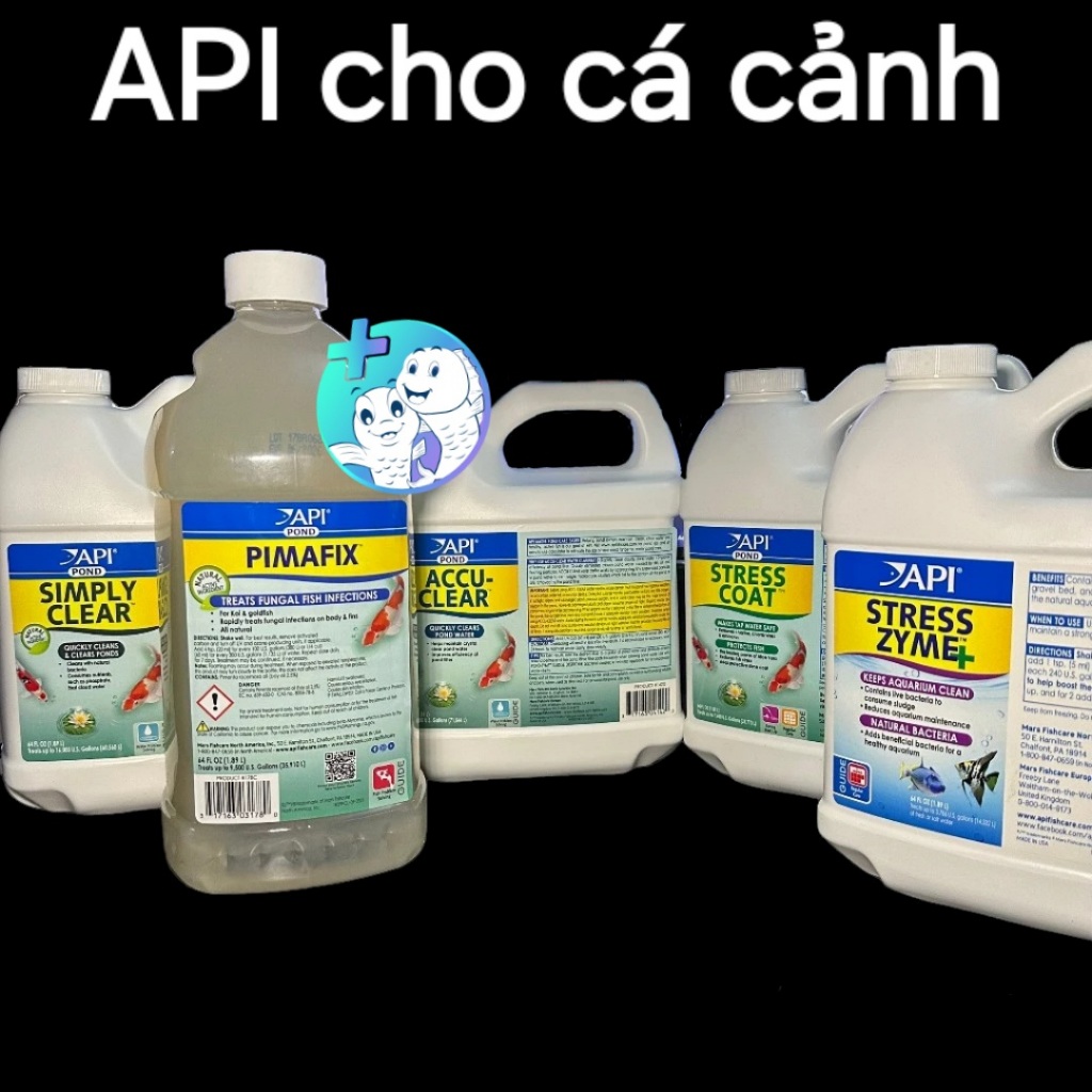 API cho cá cảnh, Stress Coat Pond, Pimafix, Melafix, Simply Clear ...