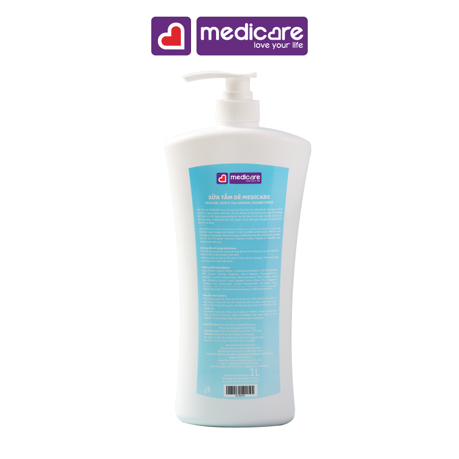 Sữa tắm dê MEDiCARE chai 1 lít
