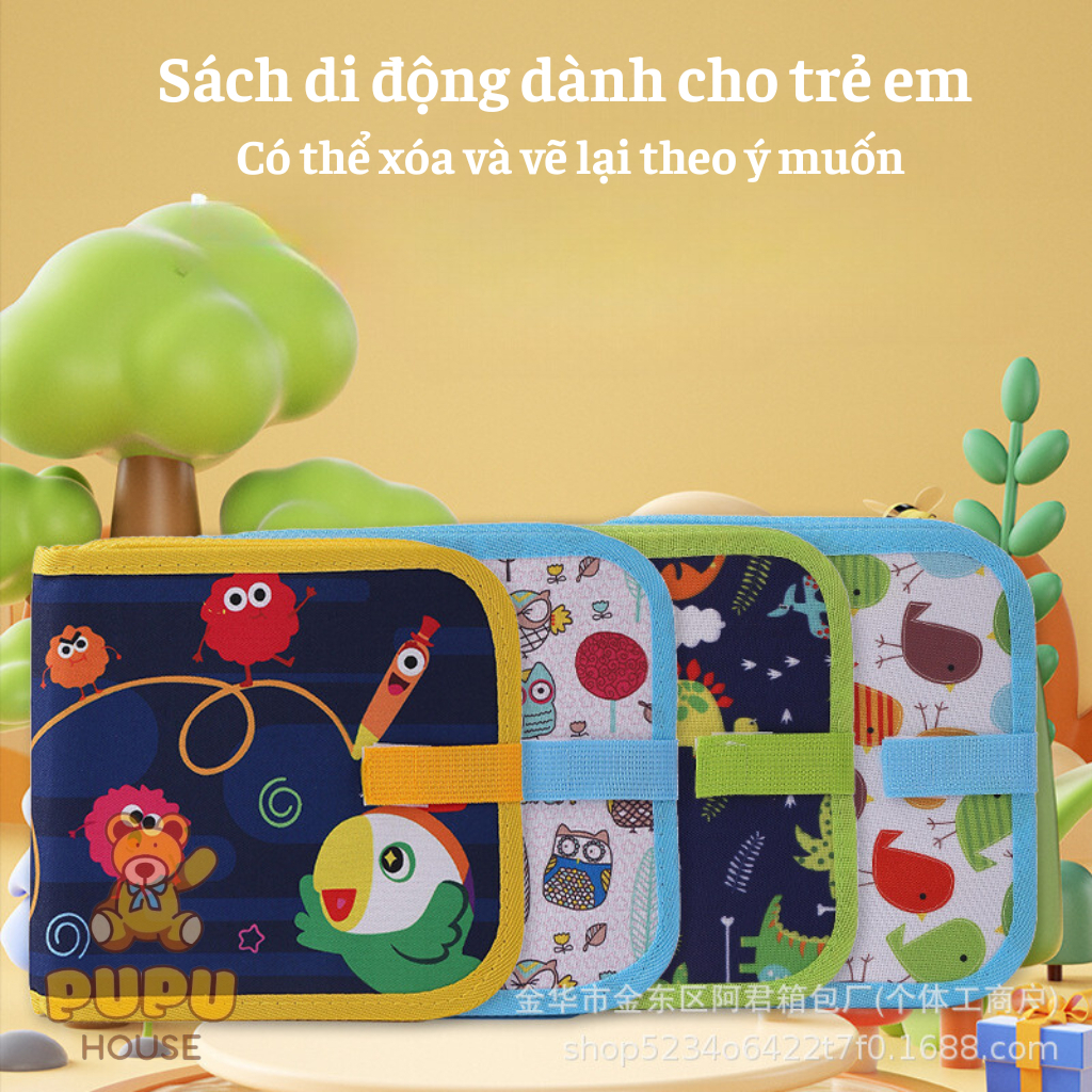 Sách Vẽ Tô Màu Xóa Được Sách Vẽ Tự Xóa Kèm Bút Màu Cho Bé Đồ Chơi Montessori Tranh Vẽ Tô Màu Cho Bé - PUPU HOUSE