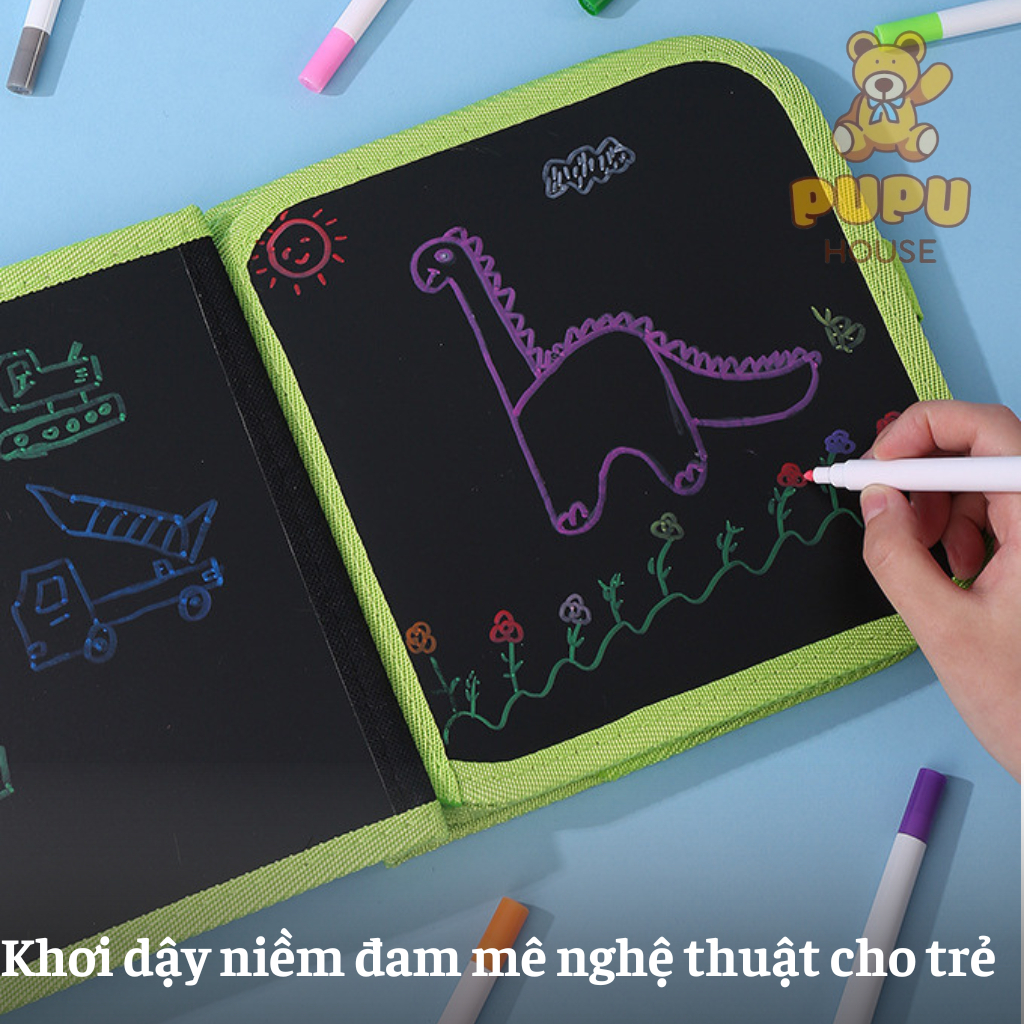 Sách Vẽ Tô Màu Xóa Được Sách Vẽ Tự Xóa Kèm Bút Màu Cho Bé Đồ Chơi Montessori Tranh Vẽ Tô Màu Cho Bé - PUPU HOUSE