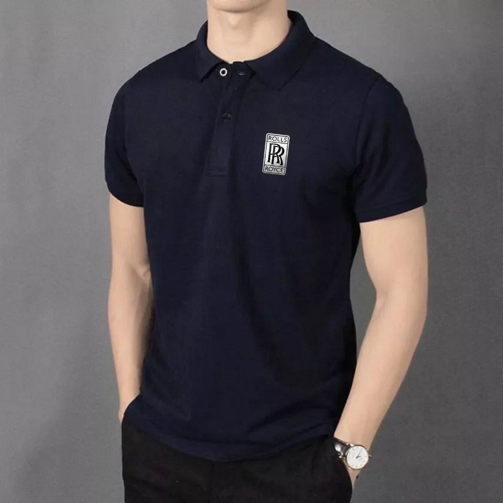 Áo thun polo hãng xe rolls royce áo phông có cổ bẻ ngắn tay vải polyester mềm mịn thời trang thanh lịch cao cấp nhà XUZI