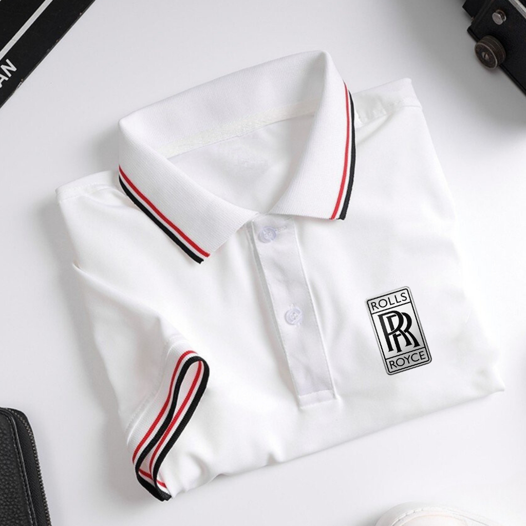 Áo thun polo hãng xe rolls royce áo phông có cổ bẻ ngắn tay vải polyester mềm mịn thời trang thanh lịch cao cấp nhà XUZI