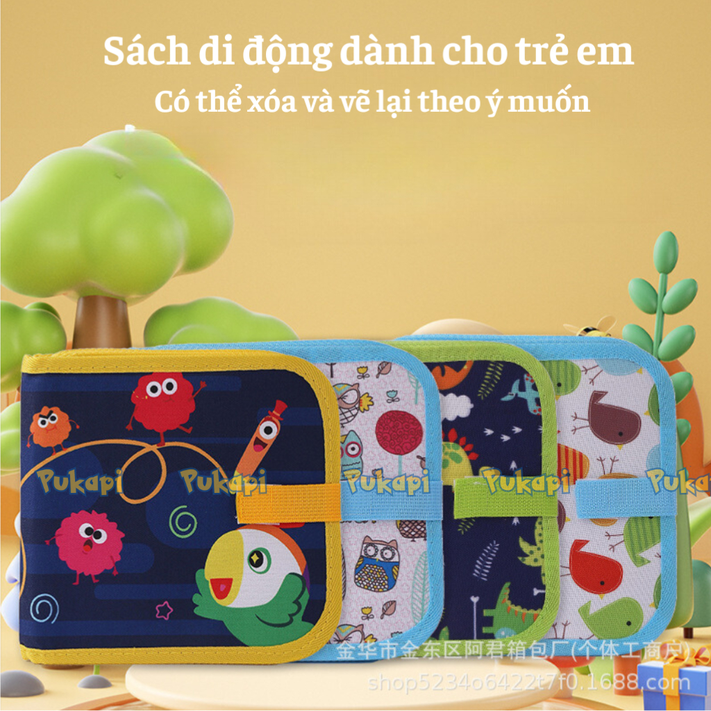 Sách Vẽ Tô Màu Xóa Được Cho Bé Kèm Bút Sách Tập Vẽ Cho Bé Tự Xóa Graffiti Luyện Vẽ Tranh Vẽ Tô Màu-Đồ Chơi Cho Bé PUKAPI