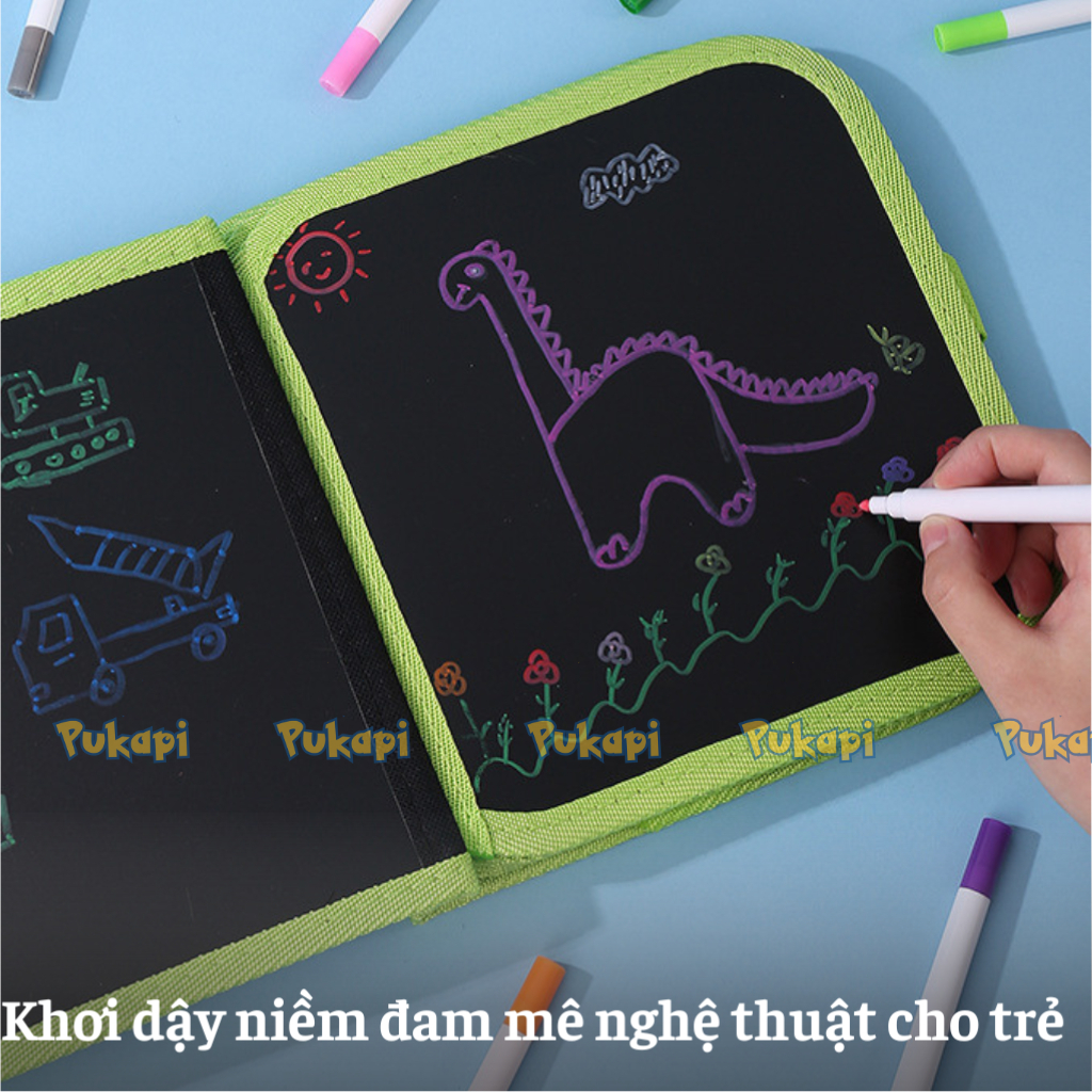 Sách Vẽ Tô Màu Xóa Được Cho Bé Kèm Bút Sách Tập Vẽ Cho Bé Tự Xóa Graffiti Luyện Vẽ Tranh Vẽ Tô Màu-Đồ Chơi Cho Bé PUKAPI