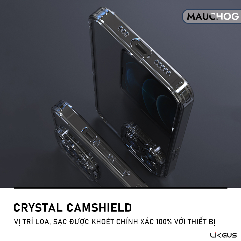 Ốp Trong Suốt Likgus Bảo Vệ Camera Chống Sốc Cho Điện Thoại iPhone 17 Pro Max 16 15 14 13