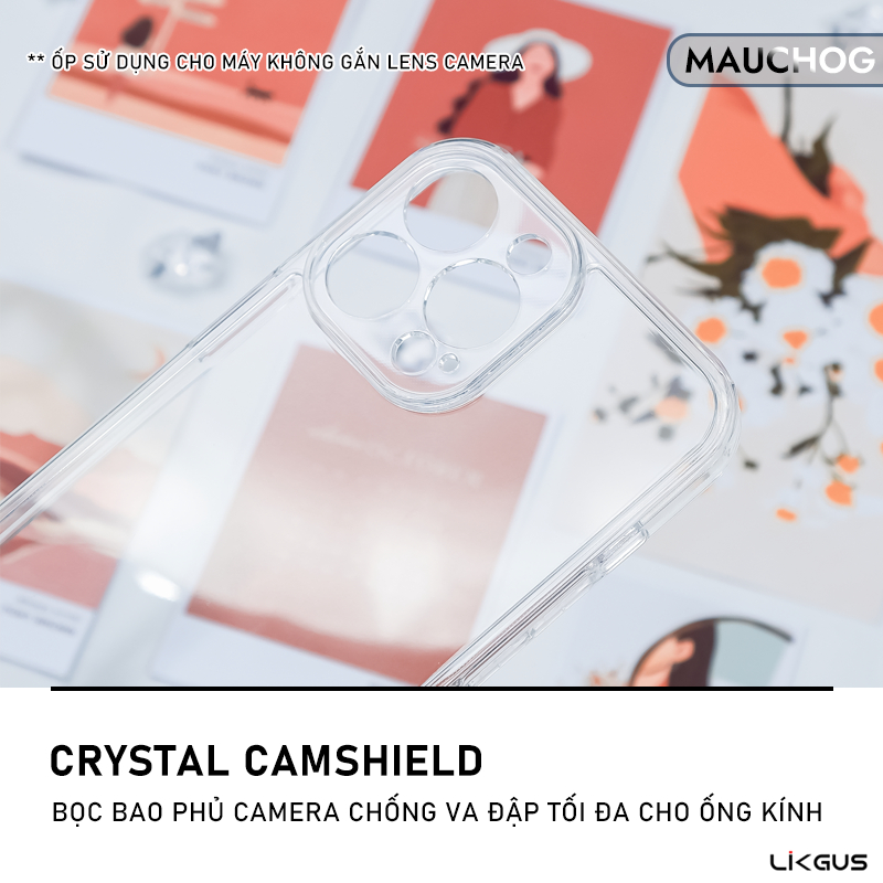 Ốp Trong Suốt Likgus Bảo Vệ Camera Chống Sốc Cho Điện Thoại iPhone 17 Pro Max 16 15 14 13