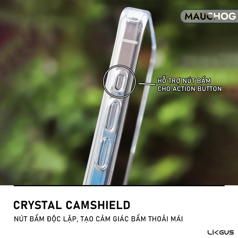 Ốp Trong Suốt Likgus Bảo Vệ Camera Chống Sốc Cho Điện Thoại iPhone 17 Pro Max 16 15 14 13