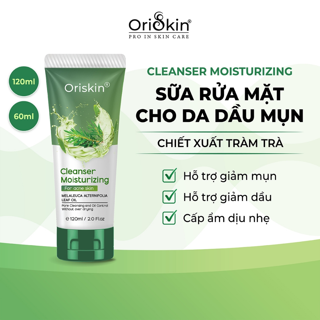 Ảnh Sữa Rửa Mặt Cho Da Dầu Mụn Oriskin Cleanser Moisturizing 60ml 1