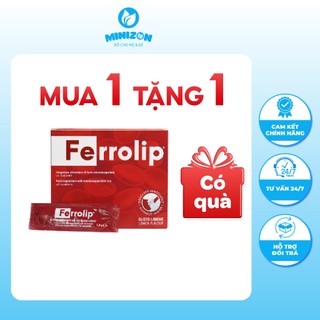 [MUA 1 TẶNG 1 QUÀ] Sắt sinh học Ferrolip bổ sung sắt cho mẹ bầu, sau sinh và cho con bú, dễ uống, dễ hấp thụ hộp 20 gói
