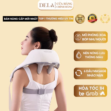 Máy Massage Cổ Vai Gáy DELADEP, Massage Chườm Ấm Cổ Vai Gáy, Cải Thiện Sức Khỏe Giảm Mệt Mỏi