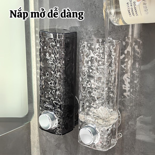 Hộp Đựng Sữa Tắm Dầu Gội Nước Rửa Tay Hút Chân Không ECO, Hộp Đựng Xà Phòng Có Nắp Trong Suốt