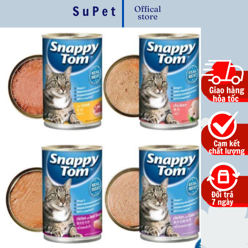 Pate Snappy Tom REAL FISH 400g- Cá Thật, Thịt Thật Cho Mèo- SUPET ...
