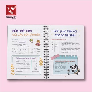 Sổ Giấy Lò Xo Take Note Toán 4 TUANVIET BOOKS cỡ A5 (Phiên Bản Mới Nhất) - Nhà Xuất bản Hà Nội