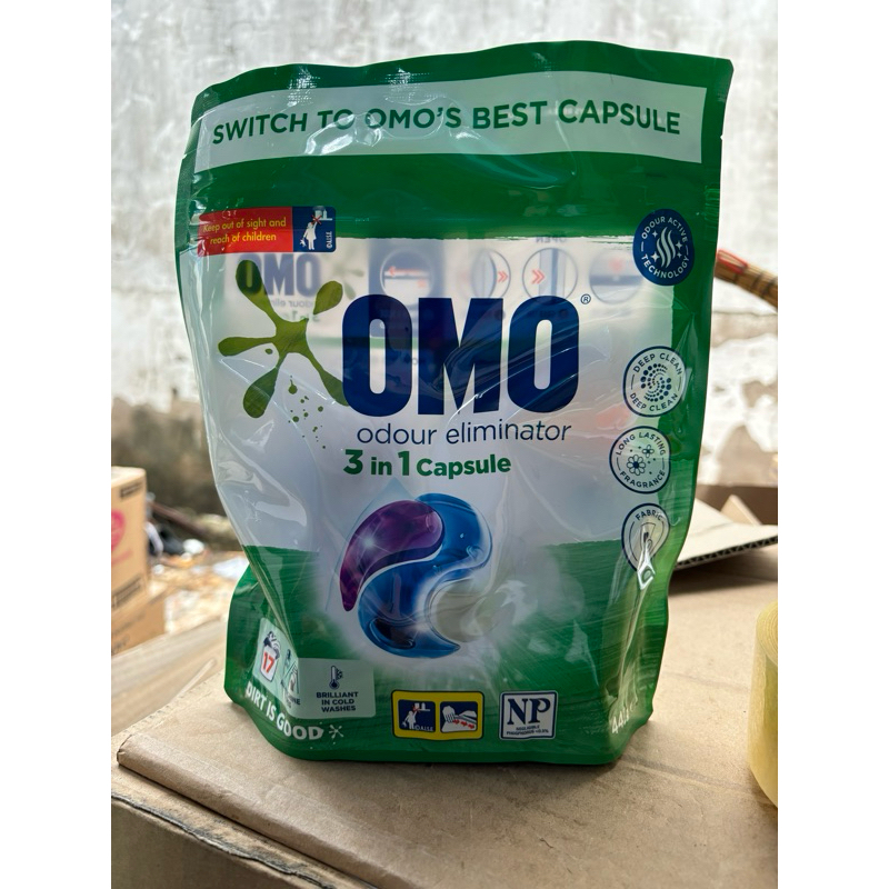 túi viên giặt tiện lợi OMO / maxkleen 3 trong 1 (30 viên/túi)