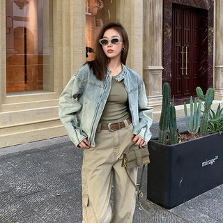 Áo Khoác Jeans Denim Jacket From Boxy Dáng Crop Thời Trang Unisex