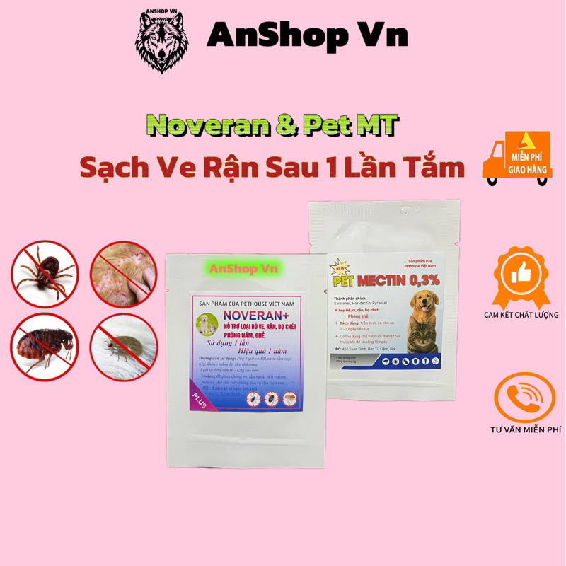 Noveran Và Pet MecTin Sạch Ve Rận Cho Chó Mèo | Shopee Việt Nam