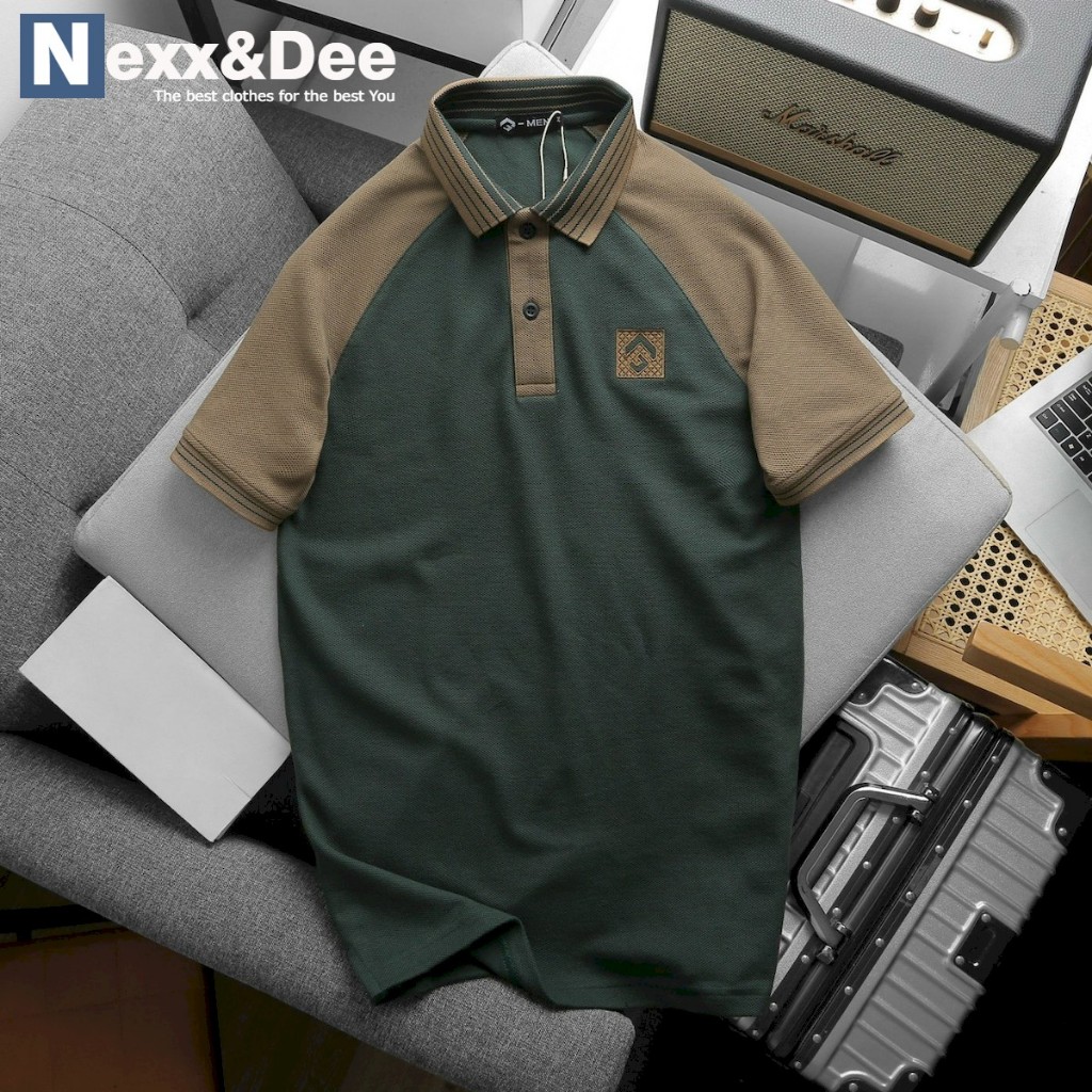 Áo thun polo nam cá sấu phối sọc ngang có cổ bẻ big size 3XLcao cấp ...