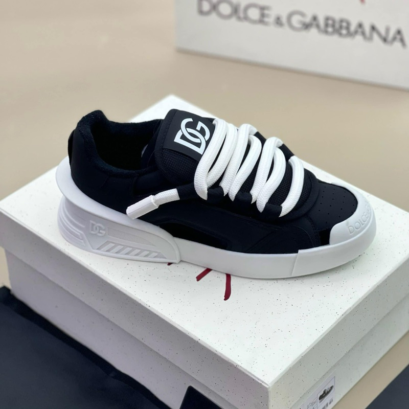 ⚡️[Hight Quality] Giày Nam Nữ Do1c1 Sneakers Portofino - Họa Tiết Logo Đen Họa Trắng  Dây To Cao Cấp - Full Box Qccc