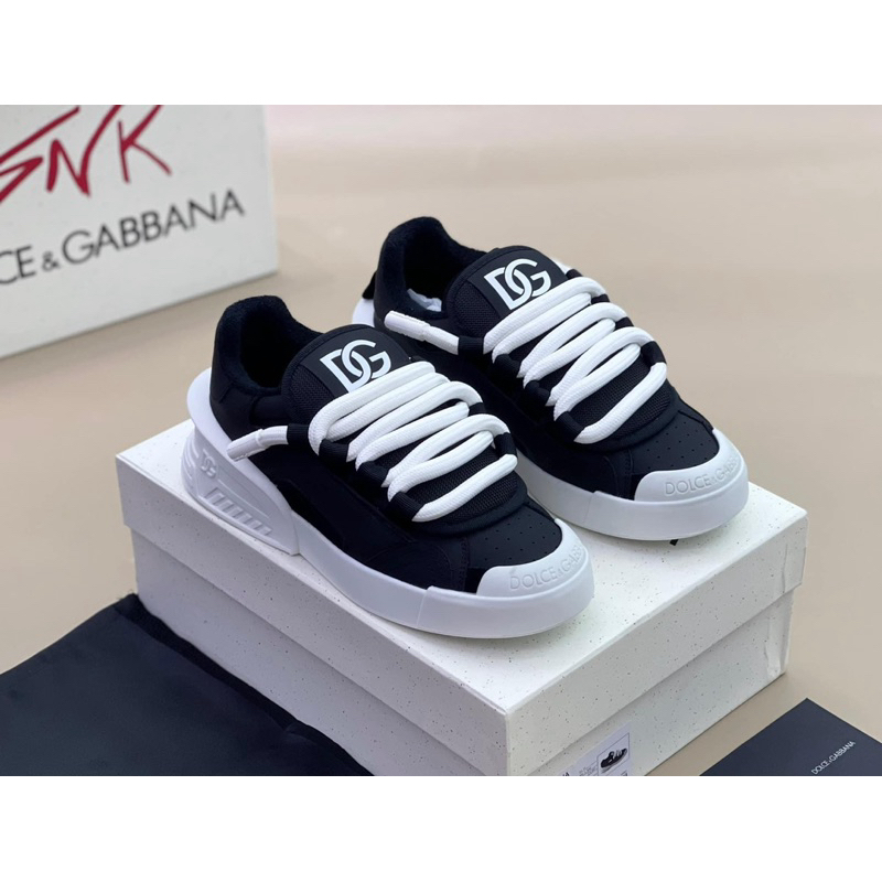 ⚡️[Hight Quality] Giày Nam Nữ Do1c1 Sneakers Portofino - Họa Tiết Logo Đen Họa Trắng  Dây To Cao Cấp - Full Box Qccc