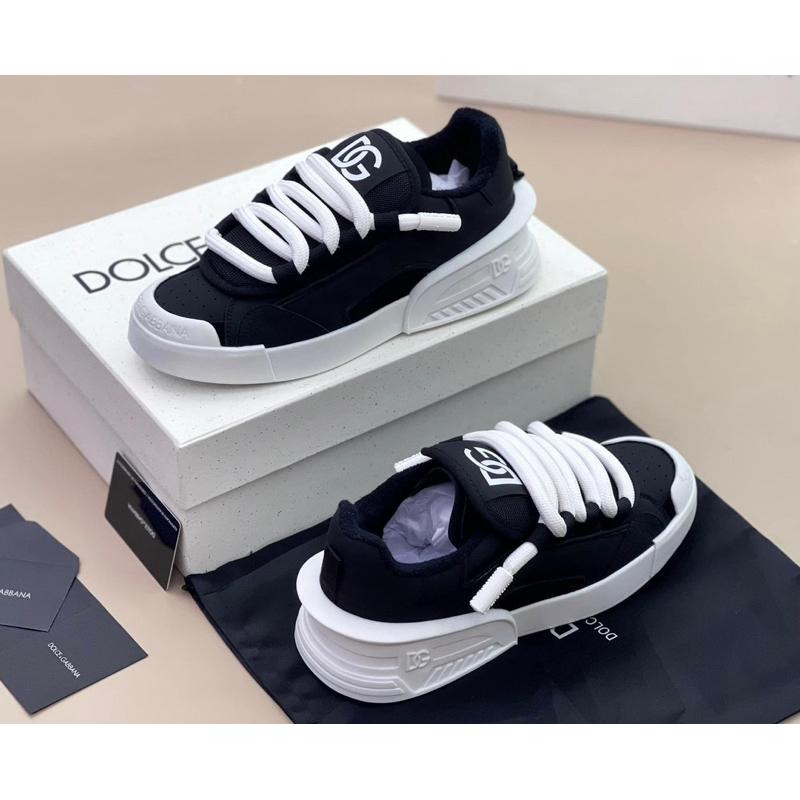 ⚡️[Hight Quality] Giày Nam Nữ Do1c1 Sneakers Portofino - Họa Tiết Logo Đen Họa Trắng  Dây To Cao Cấp - Full Box Qccc
