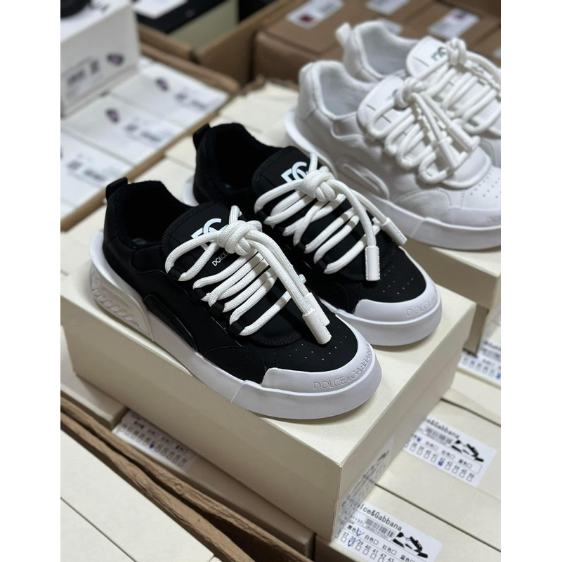 ⚡️[Hight Quality] Giày Nam Nữ Do1c1 Sneakers Portofino - Họa Tiết Logo Đen Họa Trắng  Dây To Cao Cấp - Full Box Qccc
