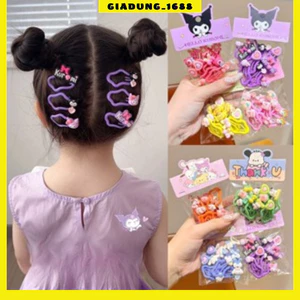 Set 10 Kẹp Cặp Cột Tóc Nhiều Chi Tiết Cho Bé Gái Korumi Hoạt Hình Cute Xinh Xắn ( hot)