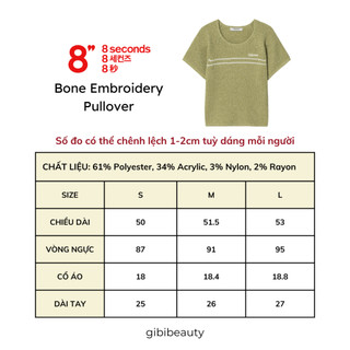 Áo len 8SECONDS Bone Embroidery Pullover