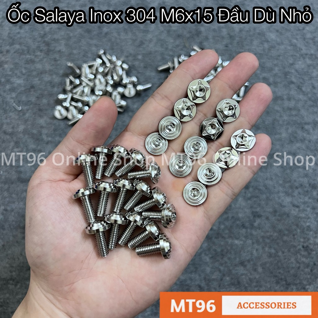 Ốc Salaya Inox 304 6li15 (M6x15) Đầu Dù Nhỏ Gắn Nhiều Vị Trí | Shopee ...