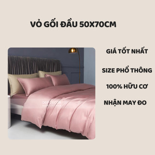 Vỏ gối nằm lụa Tencel 60s bảng màu trơn mới 50x70cm mềm mịn thoáng khí